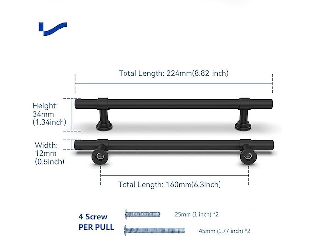 Lontan meubelgrepen (20 stuks) - afbeelding 3 van  3