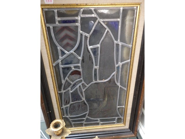 Loodglas in lamp kast - afbeelding 1 van  2