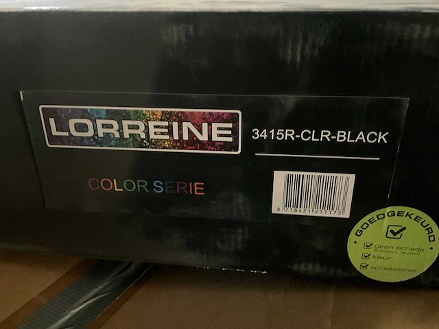 Lorreine 3415r-clr-black wastafel - afbeelding 1 van  3