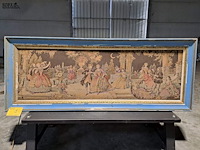 Lot 1 - geweven wandtapijt in franse stijl - romantische tuinscène m
