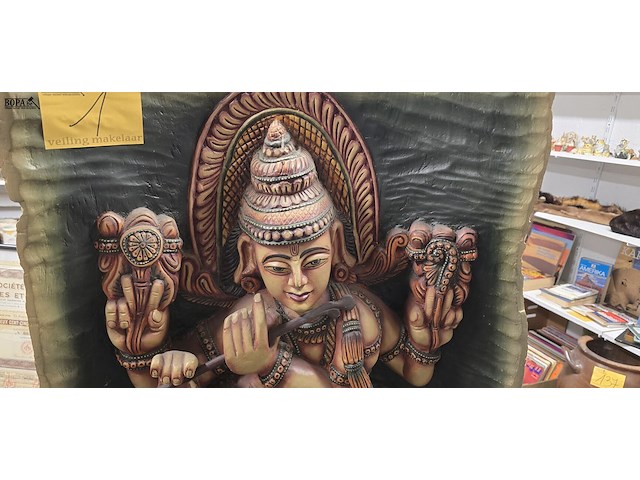 Lot 1 - kunstobject hindoeîstische god krishna - afbeelding 2 van  6