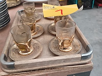 Lot 1 - plateau met mokka tasjes - afbeelding 2 van  5