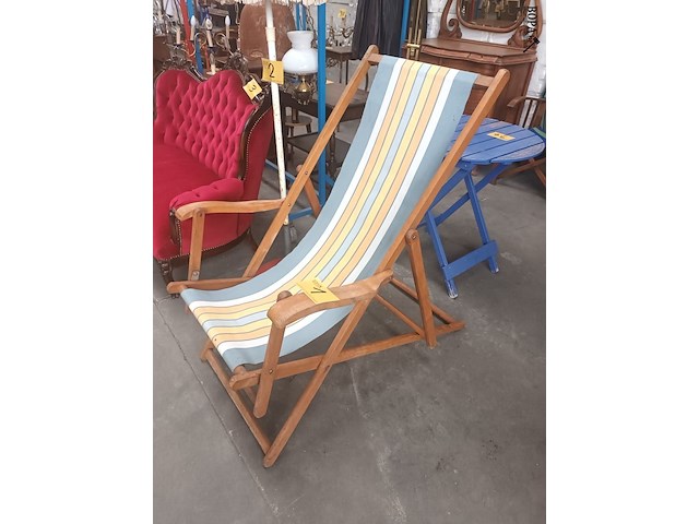 Lot 1 - retro strandstoel - afbeelding 1 van  3
