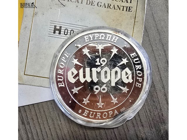 Lot 1 - set zilveren herdenkingsmunten europa 1996 - afbeelding 2 van  9