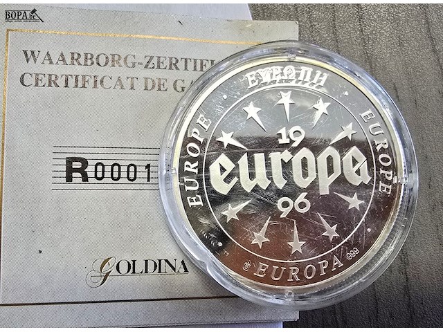 Lot 1 - set zilveren herdenkingsmunten europa 1996 - afbeelding 6 van  9