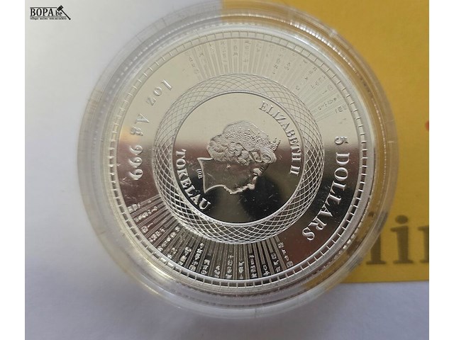 Lot 1 - tokelau vivat humanitas 2020 – 2 x 5 dollars - afbeelding 2 van  3