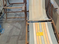 Lot 1 - vintage strandstoelen - 2 stuks + 1 voetensteun - afbeelding 3 van  3