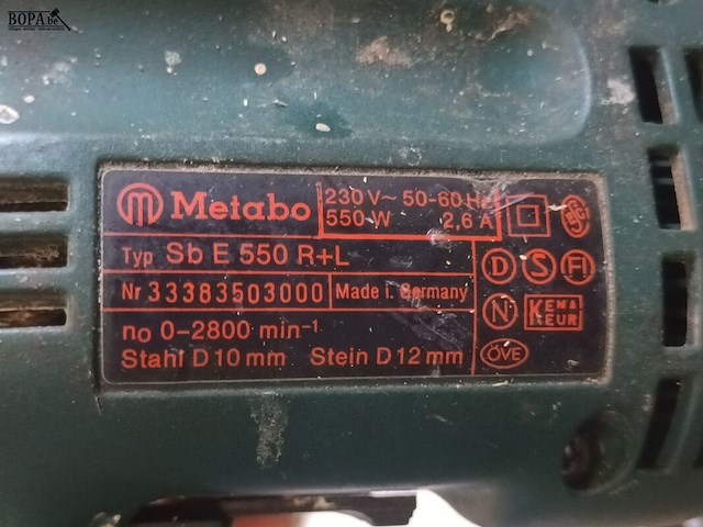 Lot 10 - boormachine metabo - afbeelding 4 van  4