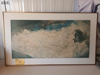 Lot 10 - druk naakte vrouw in kader