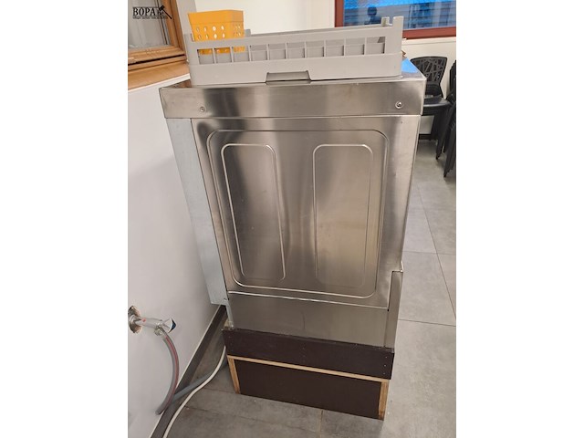 Lot 10 - glazenspoelmachine rvs met houten onderblok - afbeelding 3 van  4