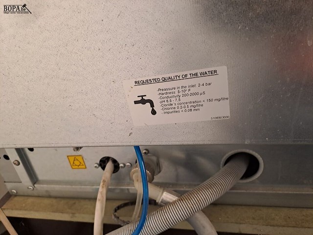 Lot 10 - glazenspoelmachine rvs met houten onderblok - afbeelding 4 van  4