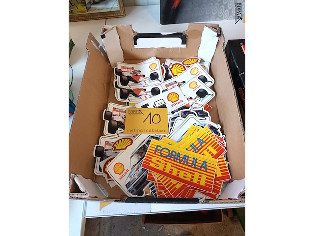 Lot 10 - rally stickers shell. 58 stuks - afbeelding 1 van  5