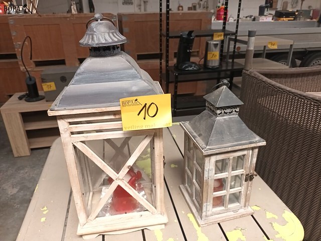 Lot 10 - windlicht. 2 stuks - afbeelding 1 van  4