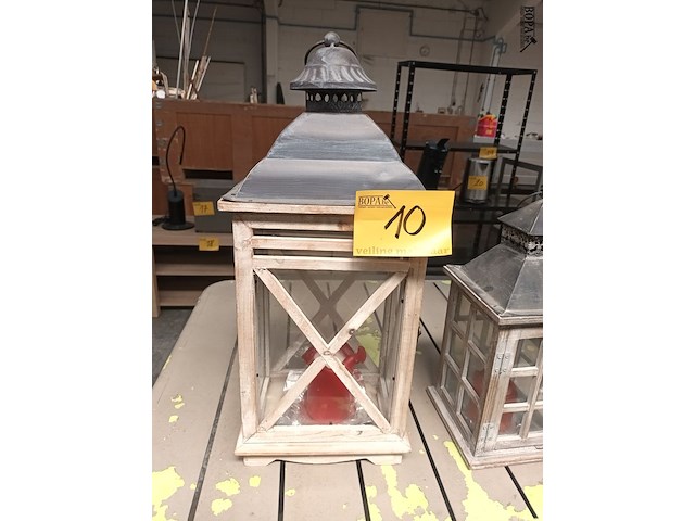 Lot 10 - windlicht. 2 stuks - afbeelding 2 van  4