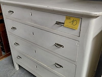 Lot 10 - wit houten dressoir met 4 lades - afbeelding 2 van  4