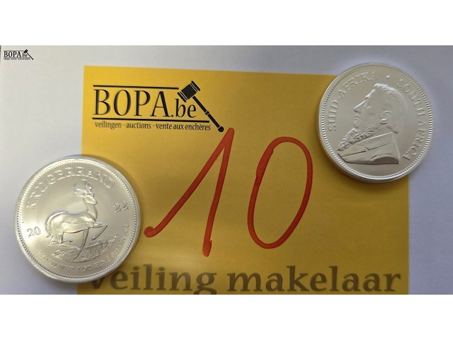 Lot 10 - zuid-afrika krugerrand 2022 – 2 x 1 rand - afbeelding 1 van  3