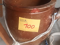 Lot 100 - boterpot en smoutpot - afbeelding 2 van  3
