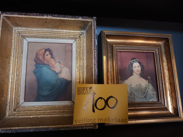 Lot 100 - kleine vintage kaders. 2 stuks - afbeelding 1 van  3