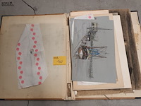 Lot 100 - map met lot tekeningen - afbeelding 1 van  4