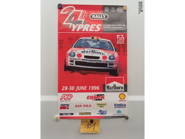 Lot 101 - poster ieper rally 1996 - afbeelding 1 van  3