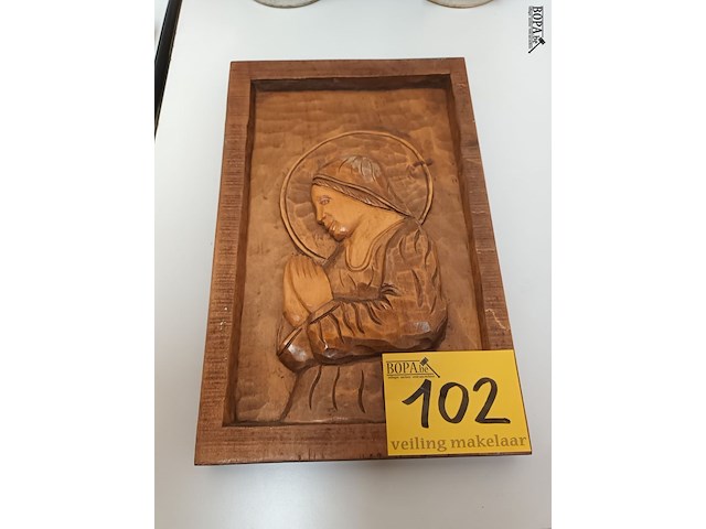 Lot 102 - houten paneel maria - afbeelding 1 van  3