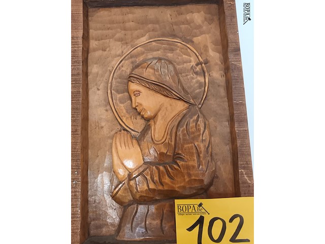 Lot 102 - houten paneel maria - afbeelding 2 van  3