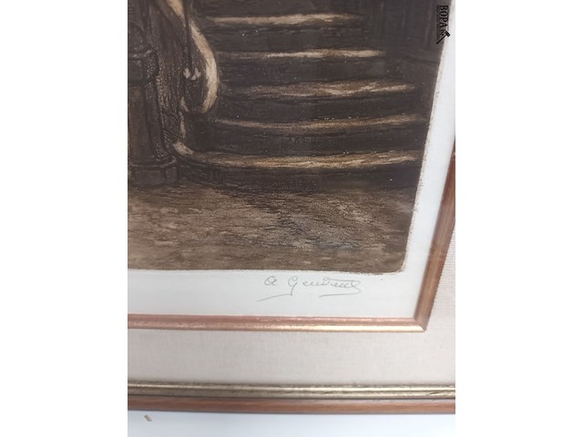 Lot 102 - kaders met trappen. 2 stuks - afbeelding 3 van  5