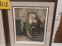Lot 102 - kaders met trappen. 2 stuks - afbeelding 4 van  5