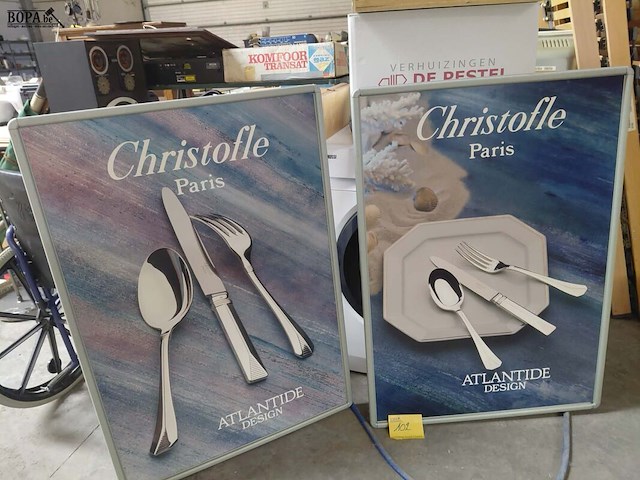 Lot 102 - reclamepaneel st. christoffle atlantide - afbeelding 1 van  4