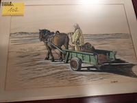 Lot 102 - tekeningen. 3 stuks - afbeelding 3 van  4