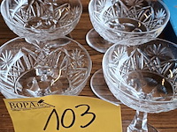 Lot 103 - champagneglazen in kristal. 6 stuks - afbeelding 1 van  4