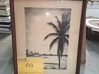 Lot 103 - kader met ets