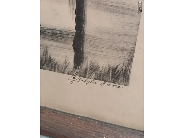 Lot 103 - kader met ets - afbeelding 3 van  4