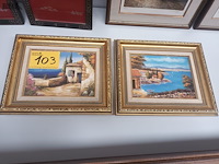 Lot 103 - kaders met zeezicht. 2 stuks - afbeelding 1 van  4
