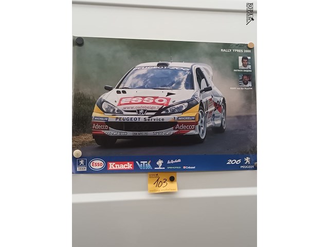 Lot 103 - poster esso rally ieper 2000 - afbeelding 1 van  3