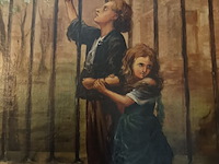 Lot 103 - schilderij jongen en meisje - afbeelding 2 van  5