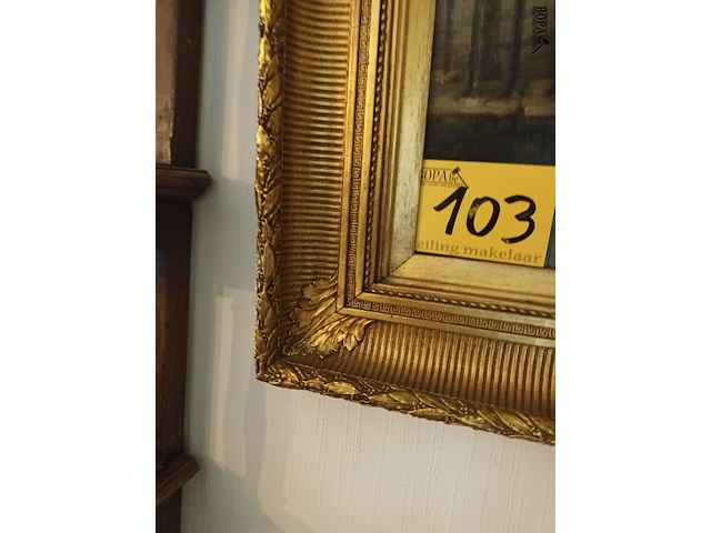 Lot 103 - schilderij jongen en meisje - afbeelding 5 van  5