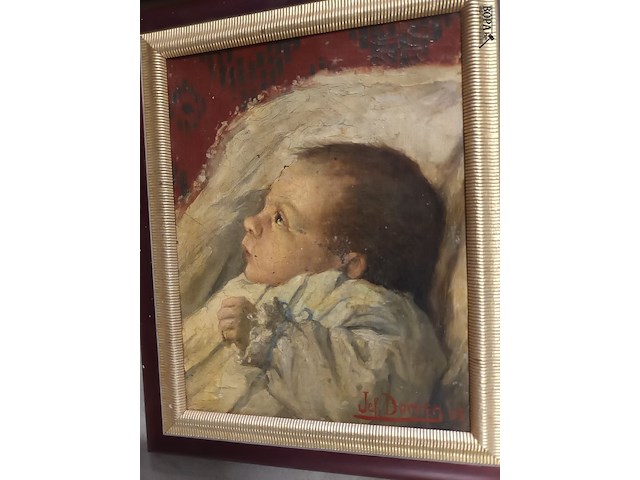 Lot 103 - schilderijen. 3 stuks - afbeelding 3 van  4