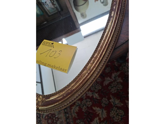 Lot 103 - vintage ovalen spiegel - afbeelding 2 van  2