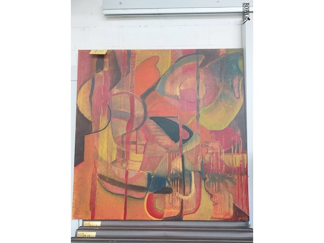 Lot 104 - abstract schilderij - afbeelding 1 van  2