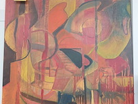 Lot 104 - abstract schilderij - afbeelding 1 van  2