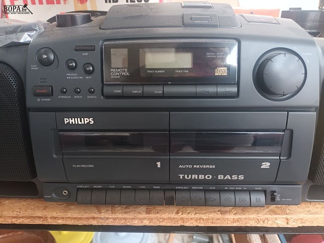 Lot 104 - draagbare radio/cd/cassette philips - afbeelding 2 van  4