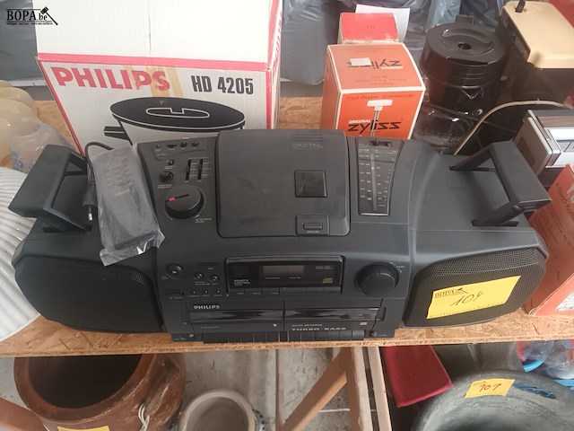 Lot 104 - draagbare radio/cd/cassette philips - afbeelding 3 van  4