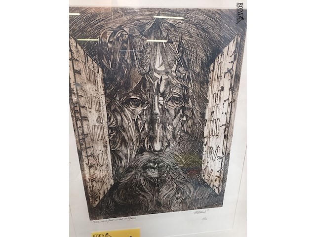 Lot 104 - kader met kunstwerk - afbeelding 2 van  5