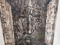 Lot 104 - kader met kunstwerk - afbeelding 2 van  5