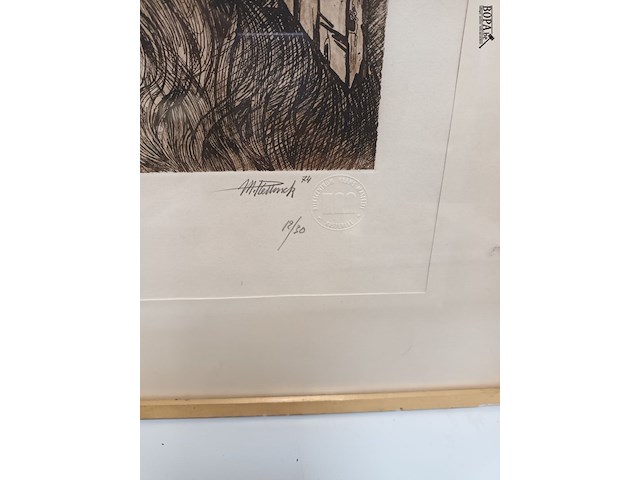 Lot 104 - kader met kunstwerk - afbeelding 3 van  5