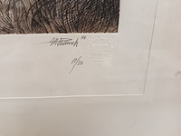 Lot 104 - kader met kunstwerk - afbeelding 3 van  5