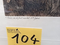 Lot 104 - kader met kunstwerk - afbeelding 4 van  5