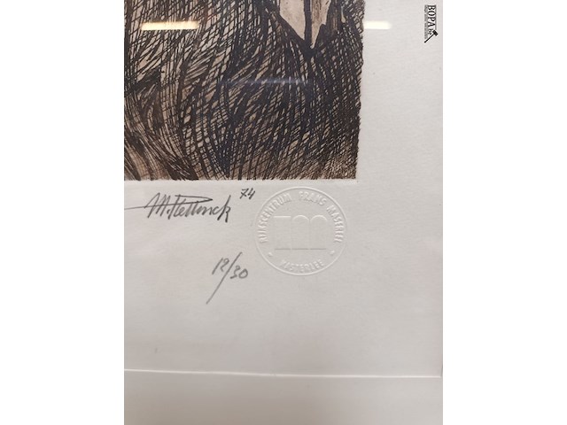 Lot 104 - kader met kunstwerk - afbeelding 5 van  5