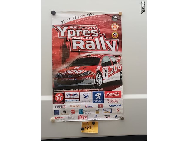 Lot 104 - poster ieper rally 2003 - afbeelding 1 van  3